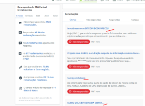 Problema no BTG Pactual trava saque de Bitcoin e faz saldo de clientes desaparecer